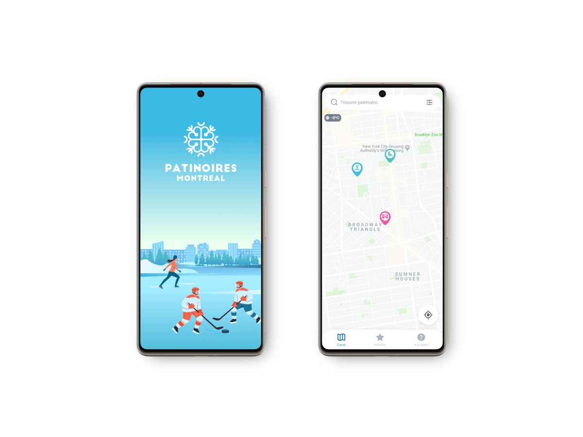 Ecran de Patinoires Montreal