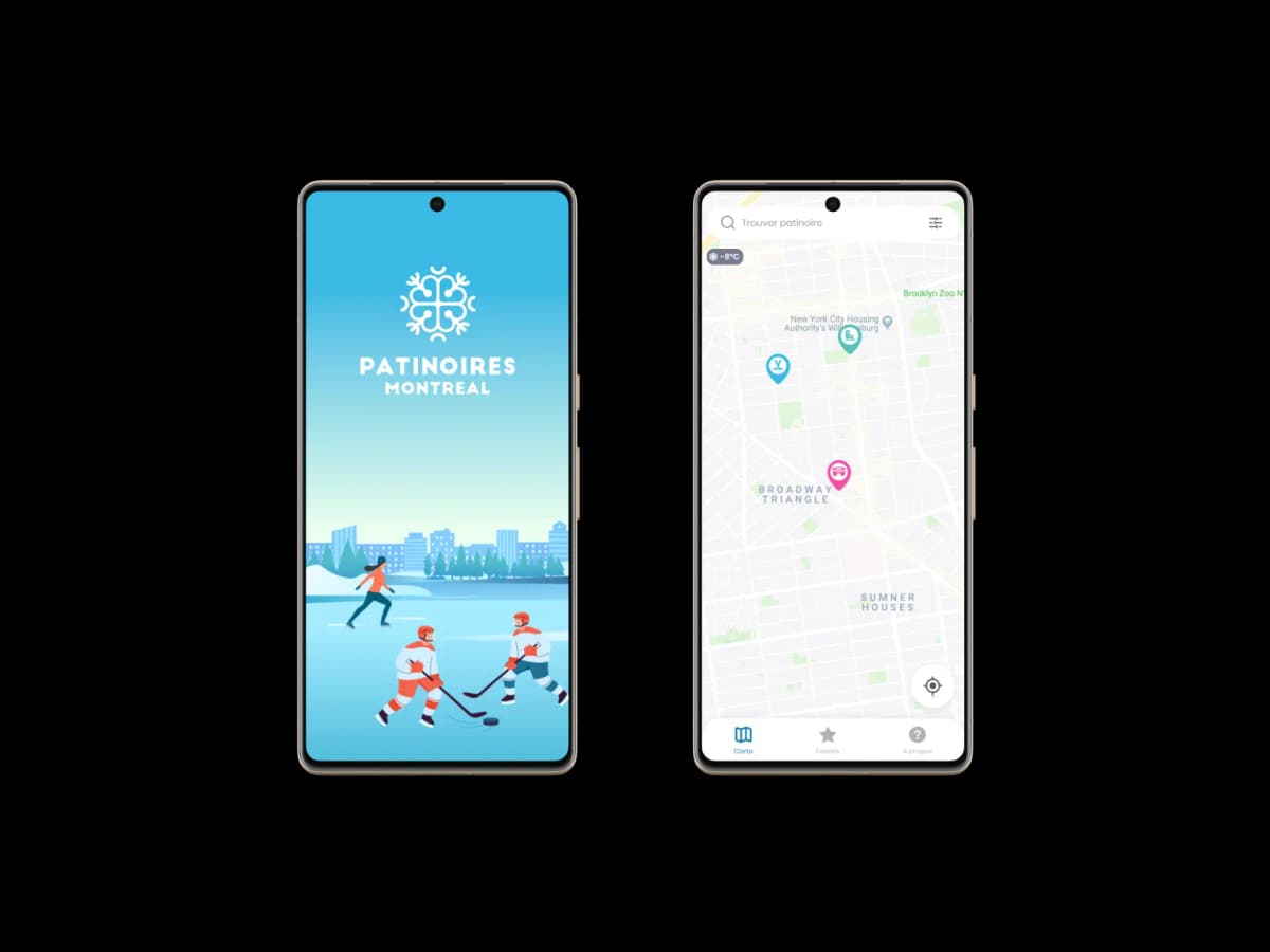 Ecran de Patinoires Montreal